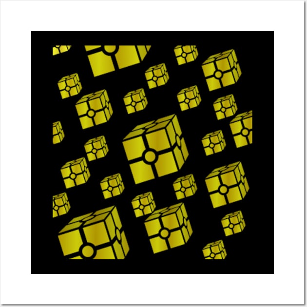 Golden Cubes Wall Art by SAMUEL FORMAS